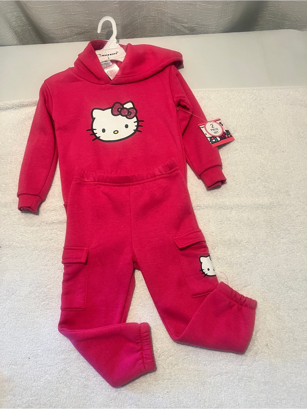 Hello Kitty Hot Pink Hooded two Piece set 24 months
